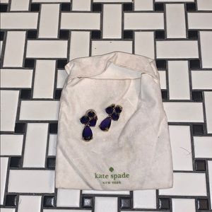 Kate spade blue and gold drop earrings